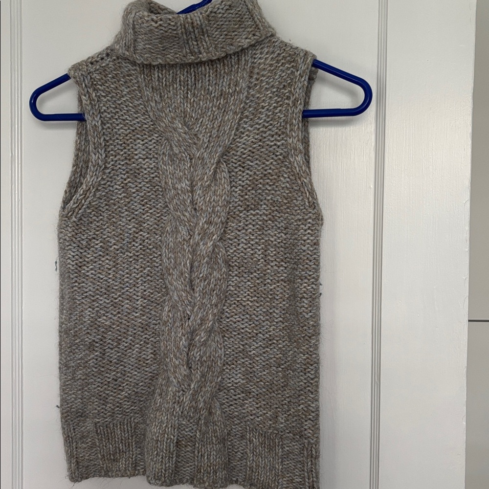 Cozy Cable Knit Sleeveless Sweater